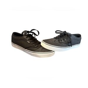 Vans Men's Charcoal and White Sneakers